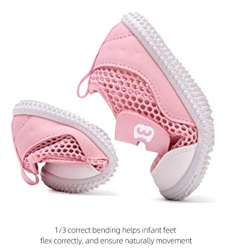 BMCiTYBM Baby Walking Shoes Infant Sneakers Girls Boys Mesh First Walkers Shoes 6 9 12 18 24 Months Pink Size 12-18 Months Infant