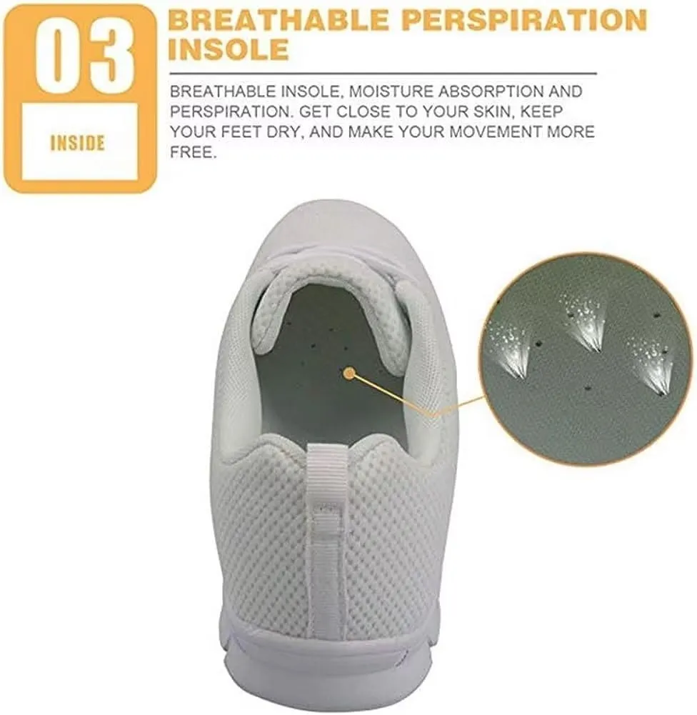 FKELYI Women's Christmas Shoes Lightweight Sneakers Outdoor Sport Running Shoes Walking Flats