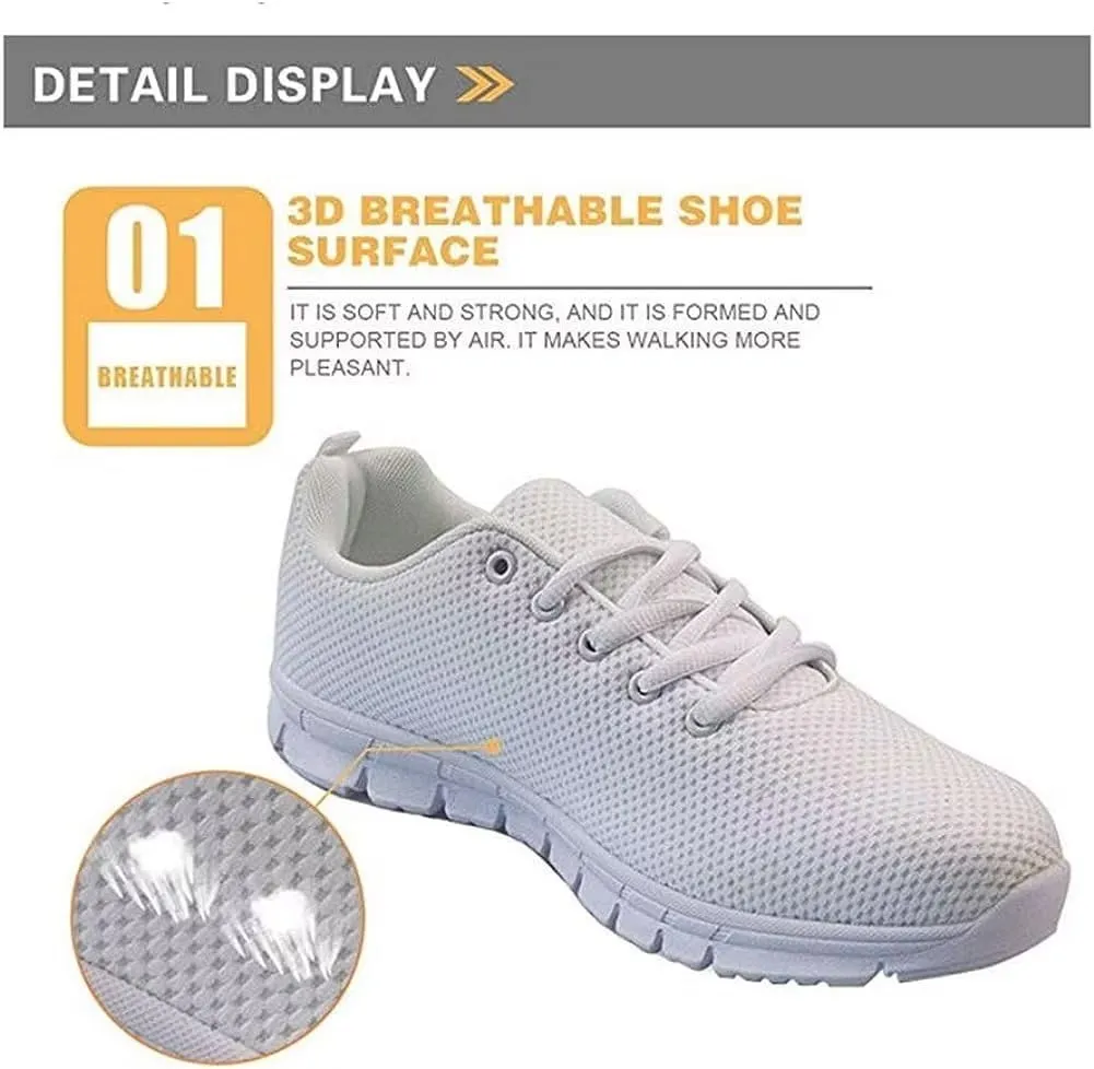 FKELYI Women's Christmas Shoes Lightweight Sneakers Outdoor Sport Running Shoes Walking Flats