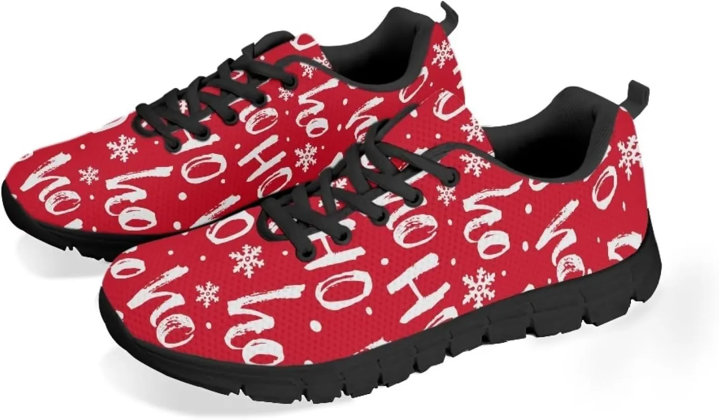 FKELYI Women's Christmas Shoes Lightweight Sneakers Outdoor Sport Running Shoes Walking Flats