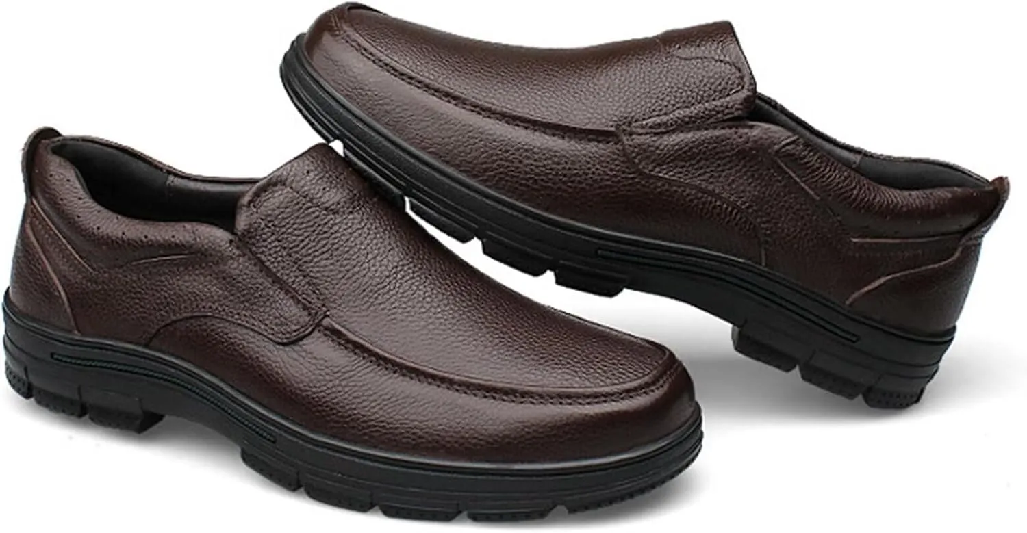 HNVAVQ Men's Loafers Casual Leather Shoes Comfortable Driving Walking Shoes