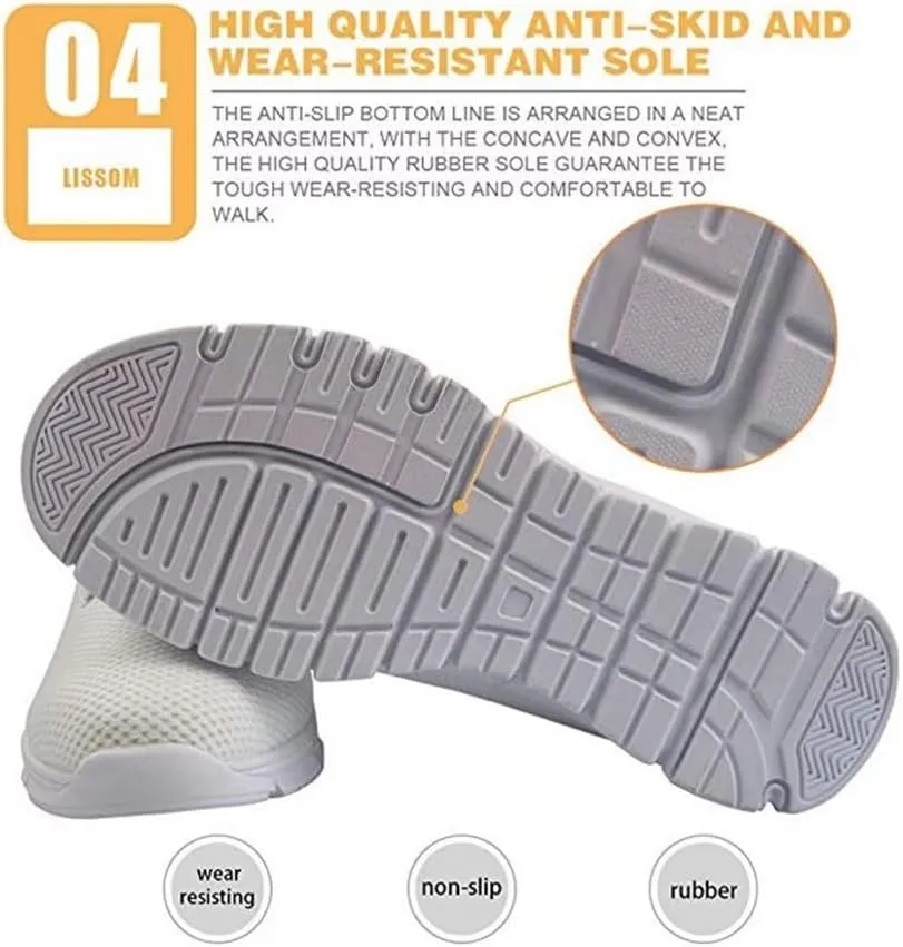 Jeiento Christmas Outdoor Running Sneaker for Women Men Comfort Holiday Shoes Non Slip Walking Shoes for Christmas Party Hiking Walking Sports Travel Jogging Shoes