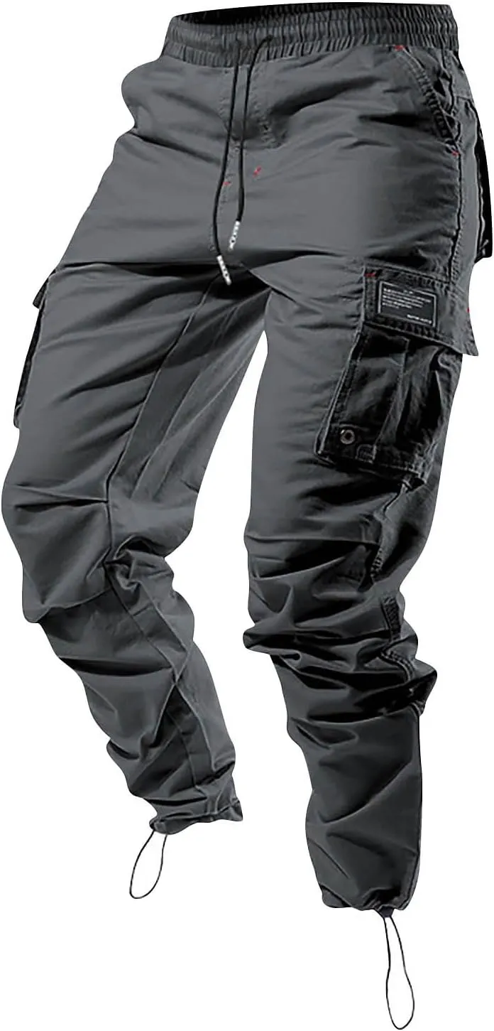 Mens Cargo Pants Outdoor Hiking Tactical Pants Relaxed Fit Camo Combat Pants Waterproof Carpenter Pants with Pockets