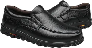 Men's Casual Loafers Classic Leather Business Shoes Comfortable Walking Shoes Outdoor Driving Shoes
