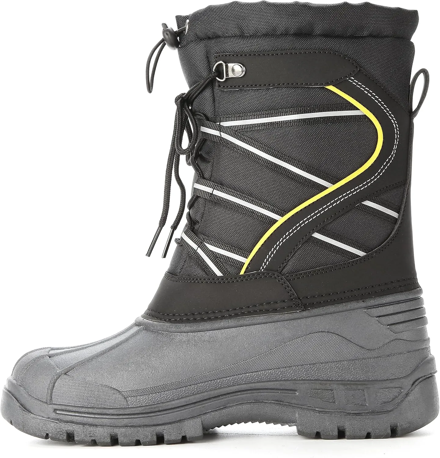 Mens Cold Weather Snow Boot, Waterproof Insulated, Fur Lined, Slip-Resistant, Sizes 10-13