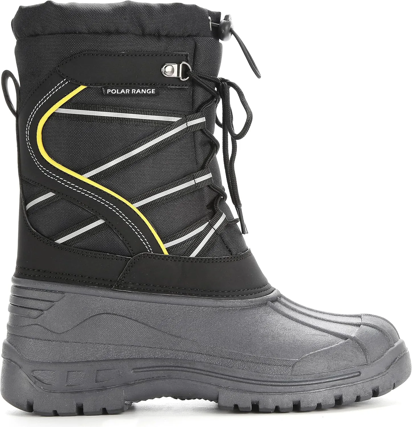 Mens Cold Weather Snow Boot, Waterproof Insulated, Fur Lined, Slip-Resistant, Sizes 10-13