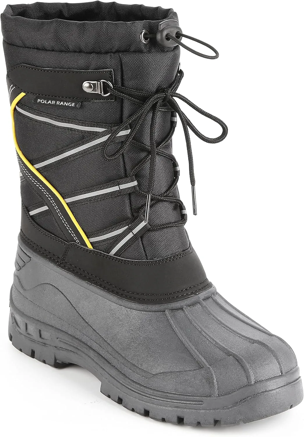 Mens Cold Weather Snow Boot, Waterproof Insulated, Fur Lined, Slip-Resistant, Sizes 10-13