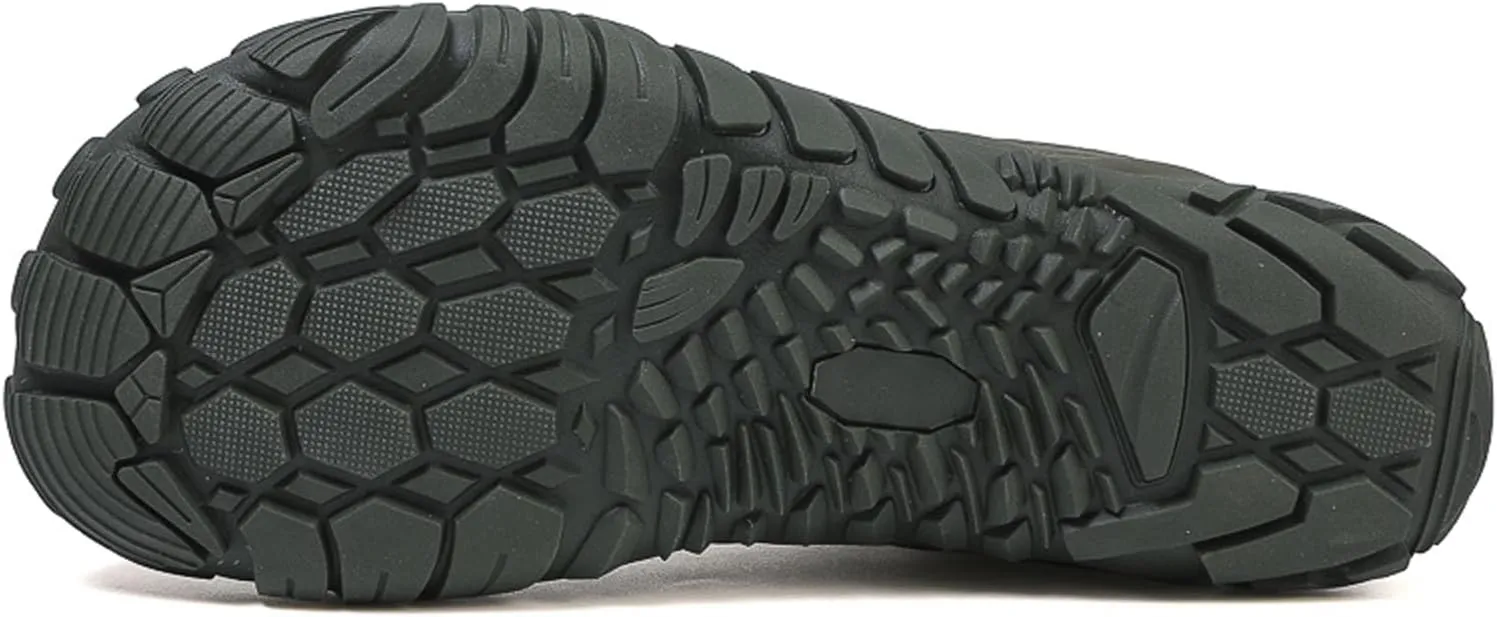 SECHRITE Hike Barefoot Shoes Womens Mens Winter Barefoot Boots Wide Toe Box Non-Slip Walking Boots Zero Drop Sole