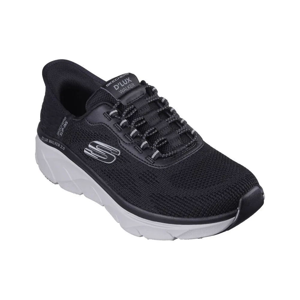 SKECHERS SLIP IN D'LUX WALKER REZINATE KNIT 2.0 BLACK/GRAY - MENS