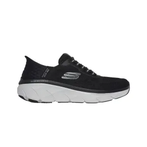 SKECHERS SLIP IN D'LUX WALKER REZINATE KNIT 2.0 BLACK/GRAY - MENS