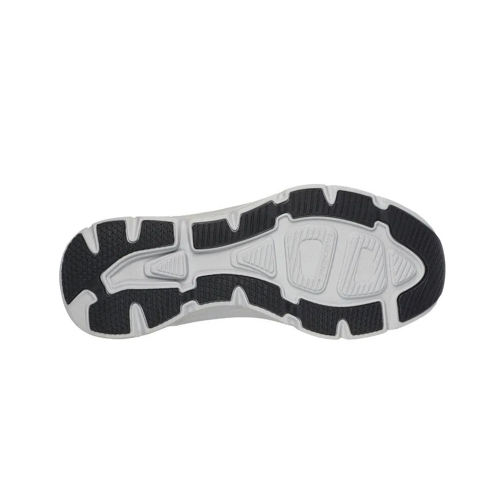 SKECHERS SLIP IN D'LUX WALKER REZINATE KNIT 2.0 BLACK/GRAY - MENS