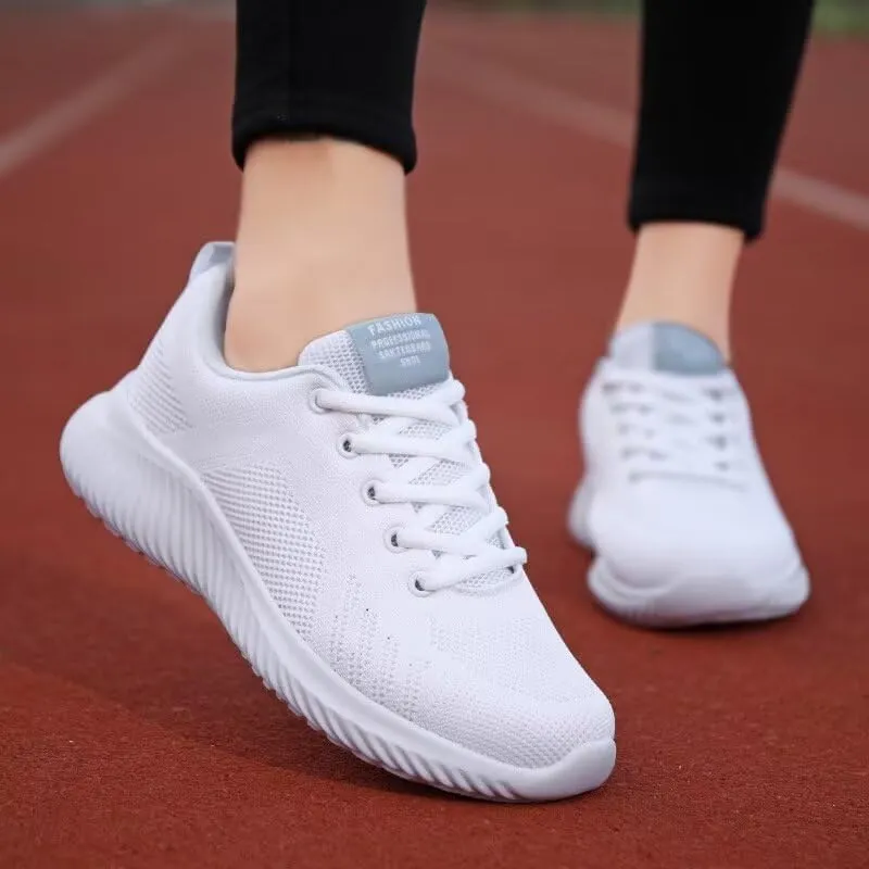 Women Concise Breathable Solid Walking Sneakers for Running Sport
