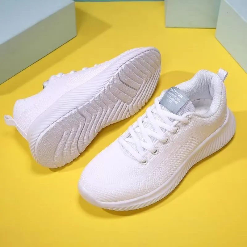 Women Concise Breathable Solid Walking Sneakers for Running Sport