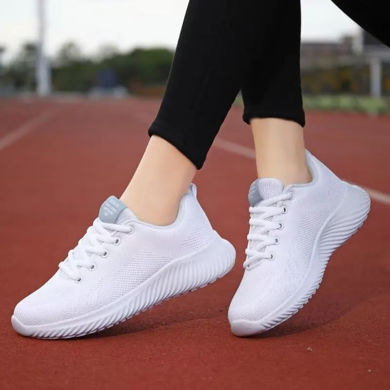 Women Concise Breathable Solid Walking Sneakers for Running Sport